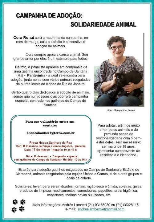 Campanha de adoção, feira de adoção, Ipanema, RJ.